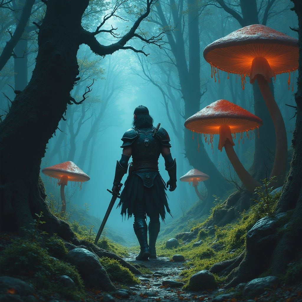 Dark Elf Prince in Haunted Forest