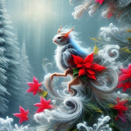 Whimsical Winter Wonderland Scene