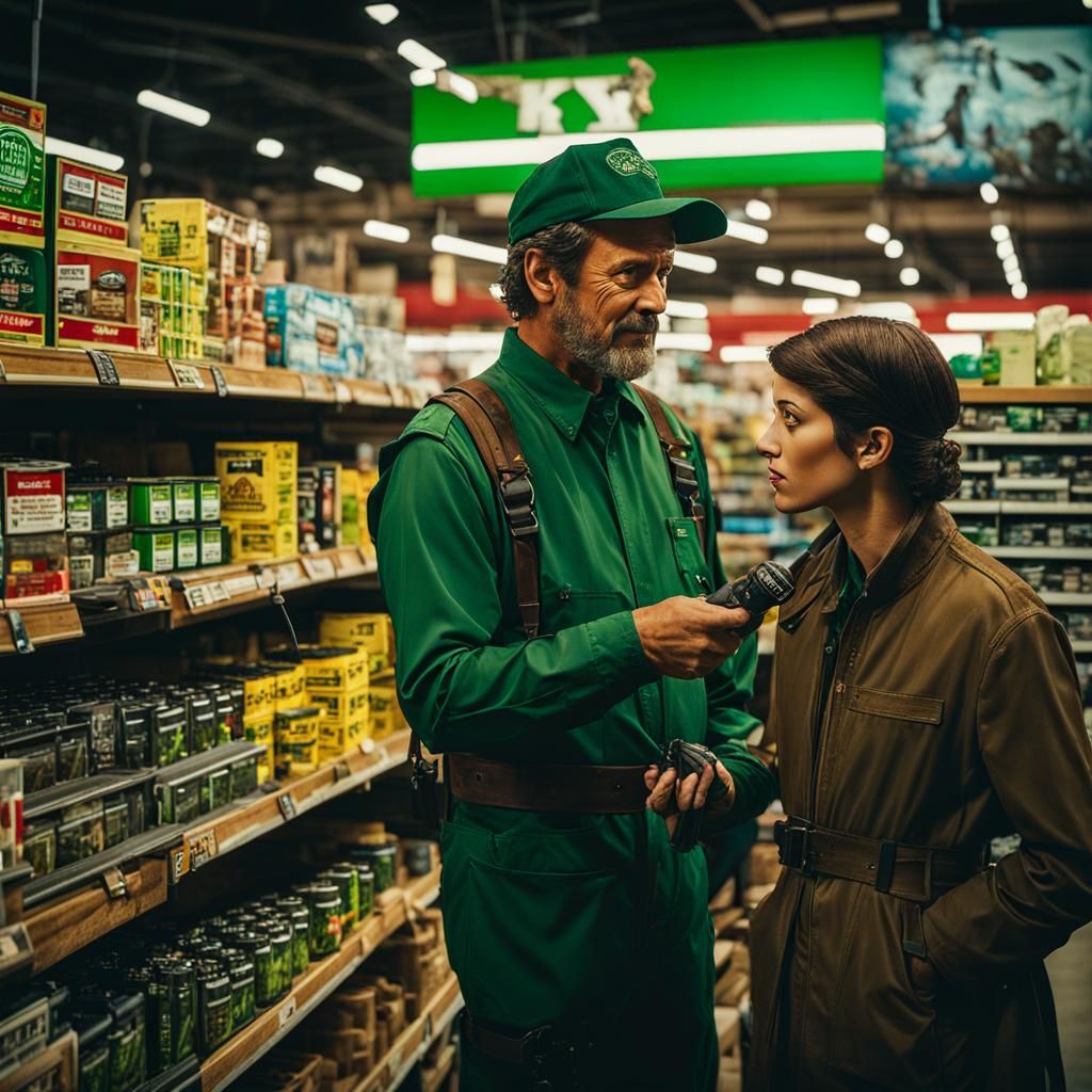 Futuristic Hardware Store Encounter with Elf Salesclerk
