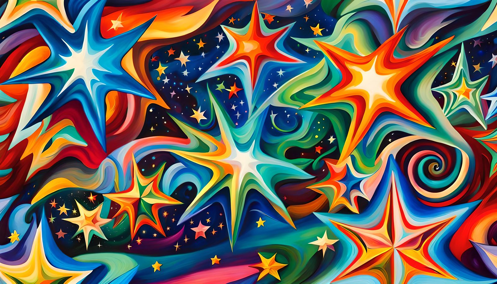 Iridescent Stars in Cosmic Energy Whirlpools