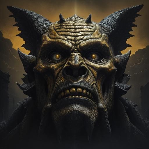 Titanus Muto Hybrid Portrait in a Surreal Style