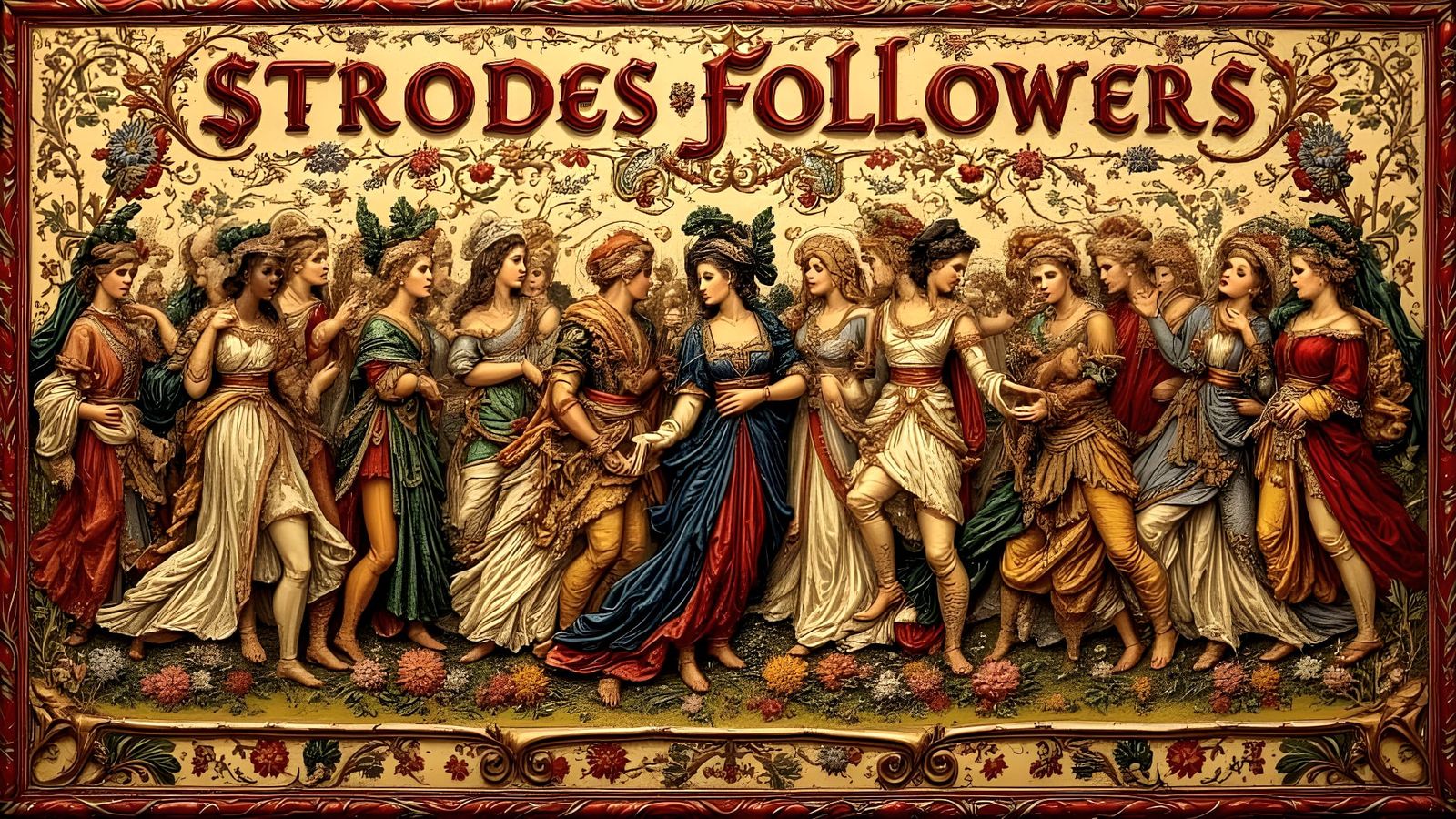 Ancient Tapestry Depicts Strode's Followers in Capital Lette...