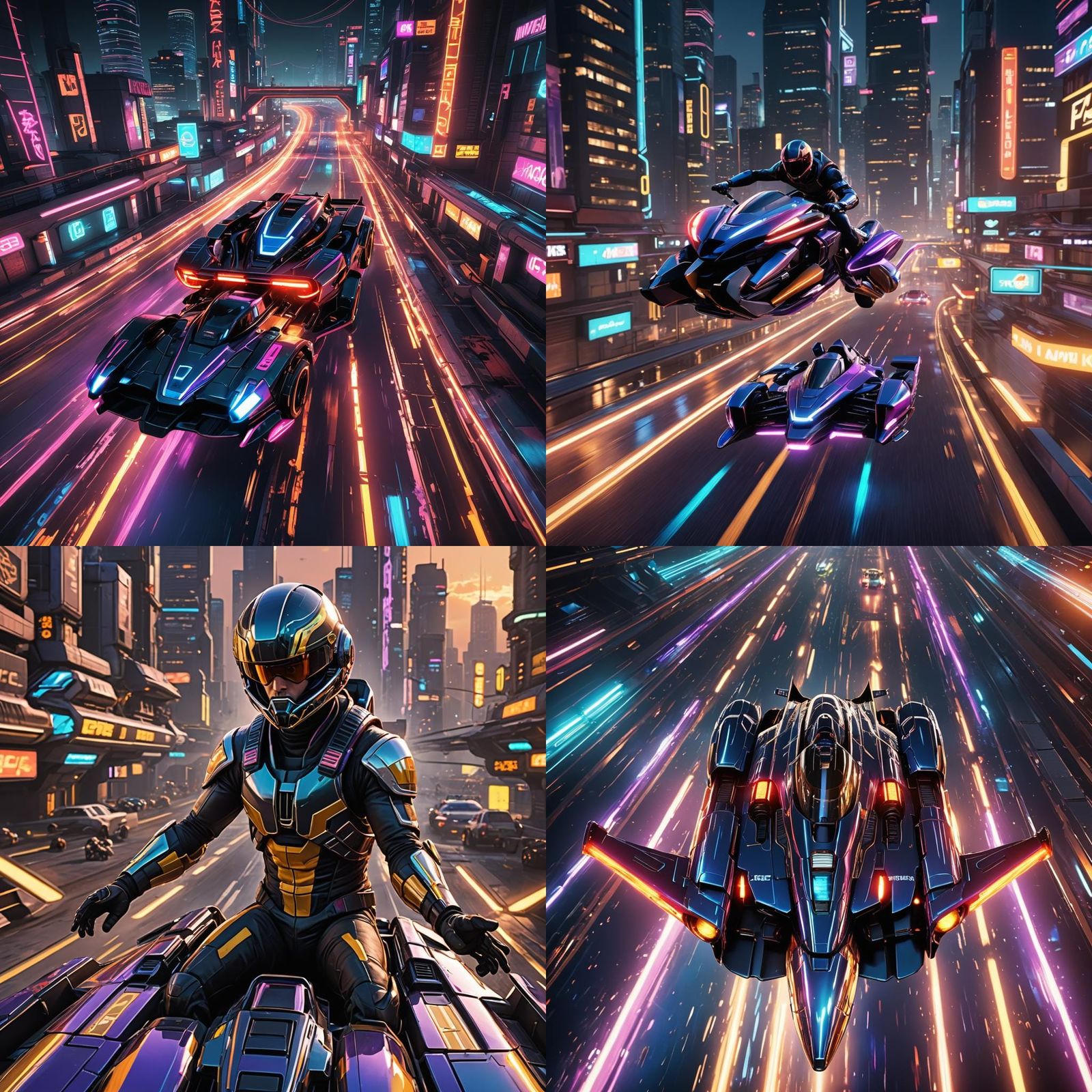Futuristic F-Zero Racing Game Concept Art