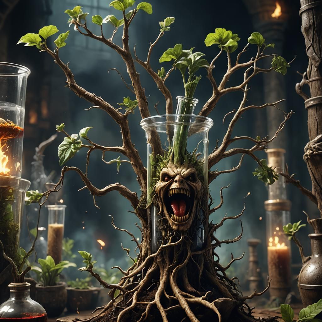 Medieval Alchemy Laboratory - Mandrake Root