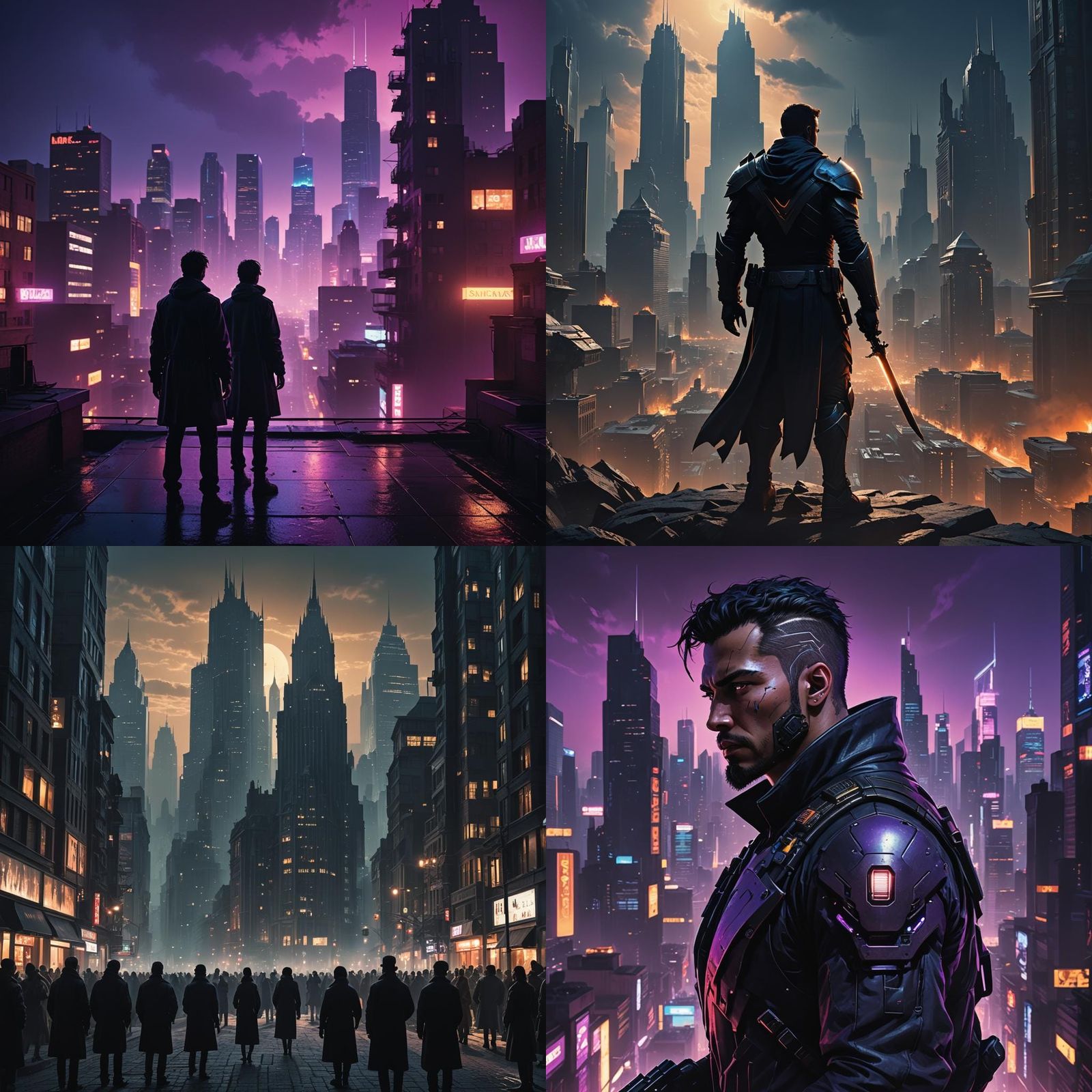 Guarded Shadows: Fantastical Cityscape Concept Art