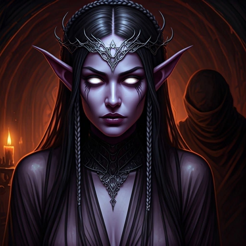 Dark Elf Courtesan in Underdark Tavern