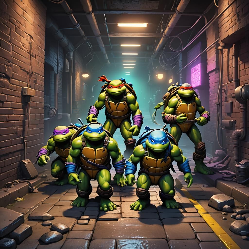 Teenage Mutant Ninja Turtles: Pixar-Style 3D Concept Art