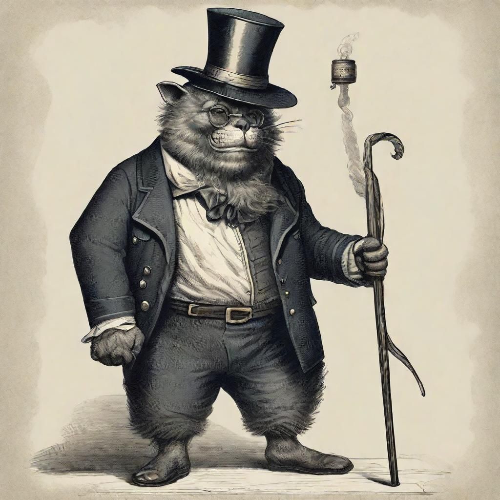 Furry Sailor Beast with Cane and Smoked Glasses