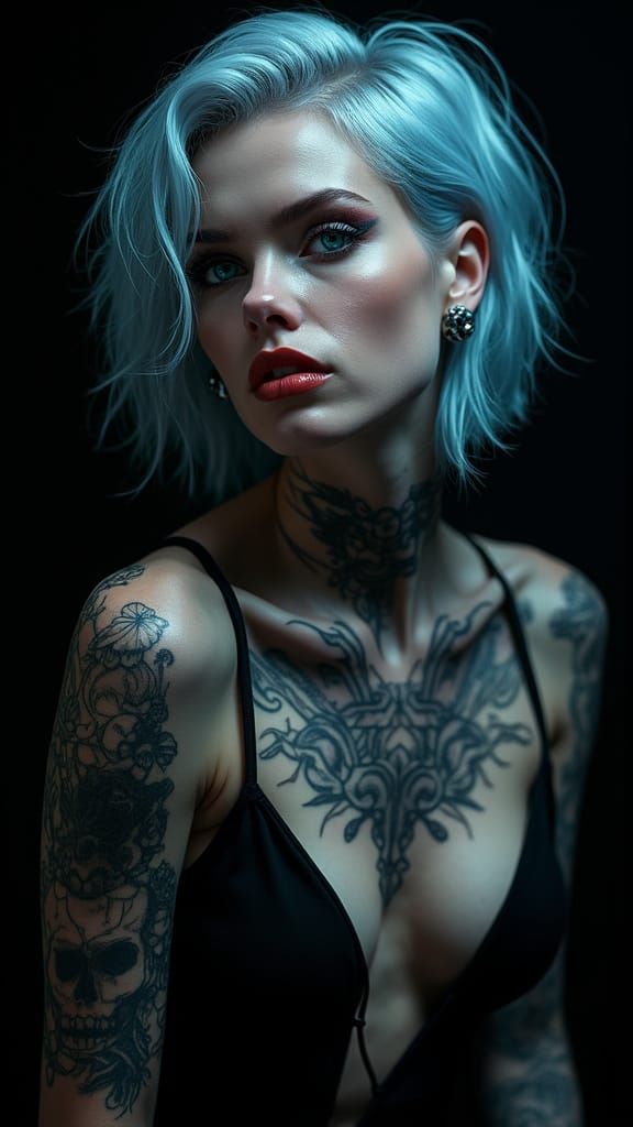 Cyberpunk Rebel Emerges: Hyper-Realistic Digital Portrait