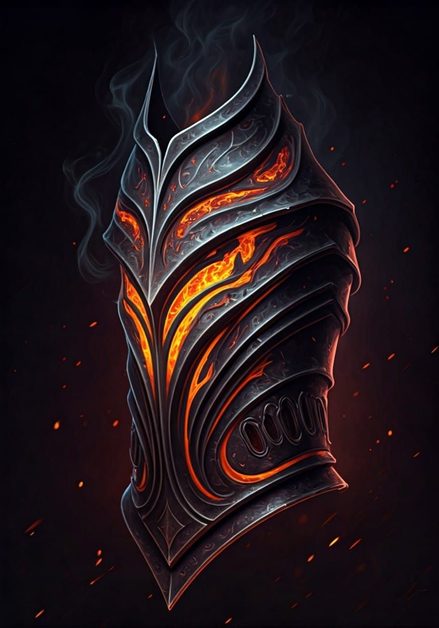 Forged Bracer Emits Inner Flame Power