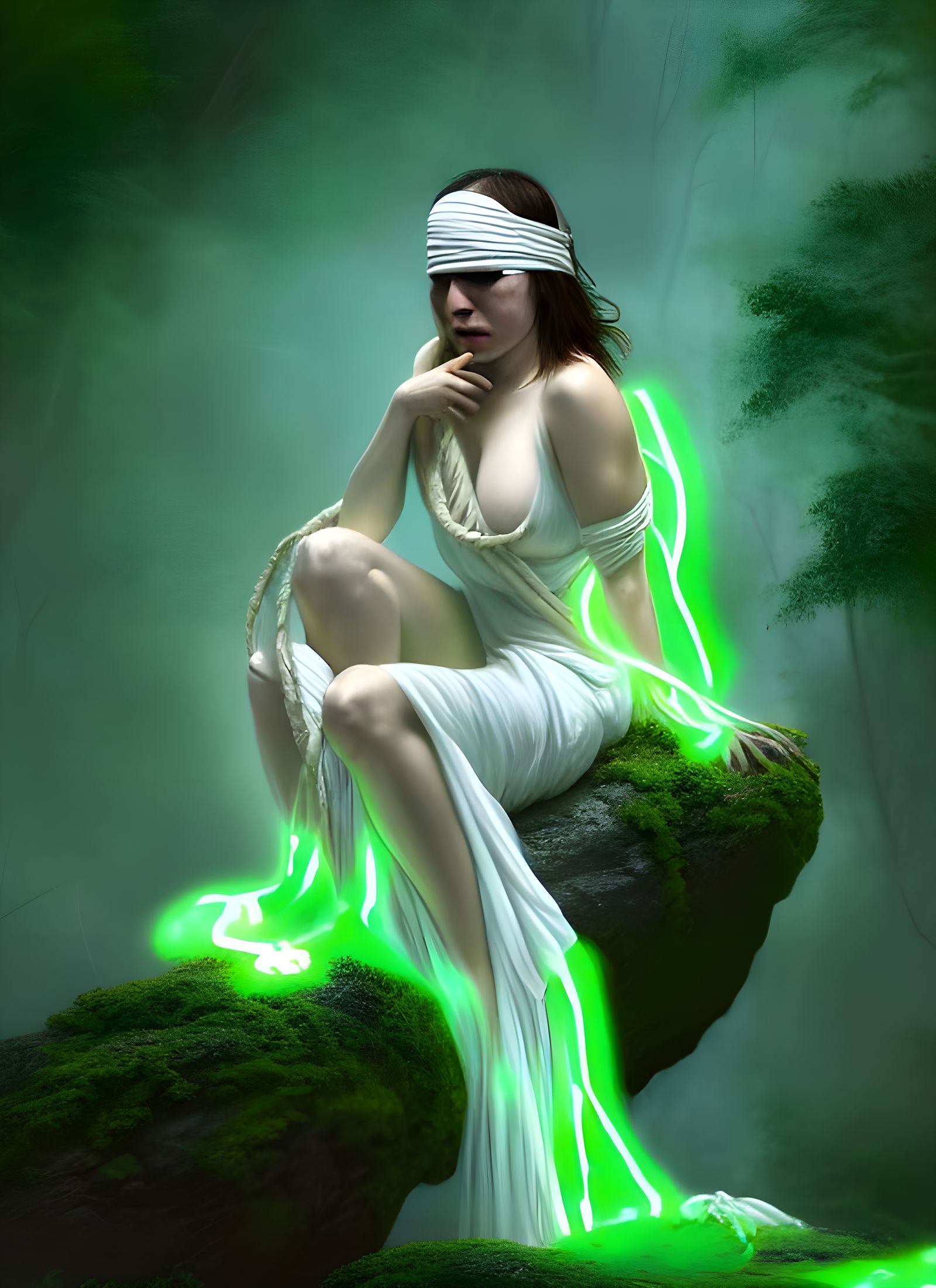 Terrifying Scene of Woman Surrounded by Acid