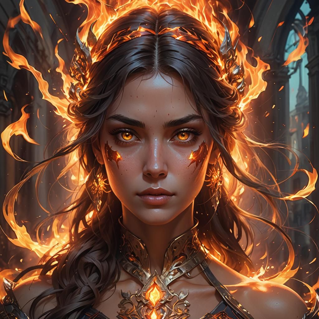 Fiery Gaze: A Hyperdetailed Portrait in Unreal Engine