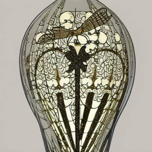 Seahorse with Dragonfly Wings in Glass Tube