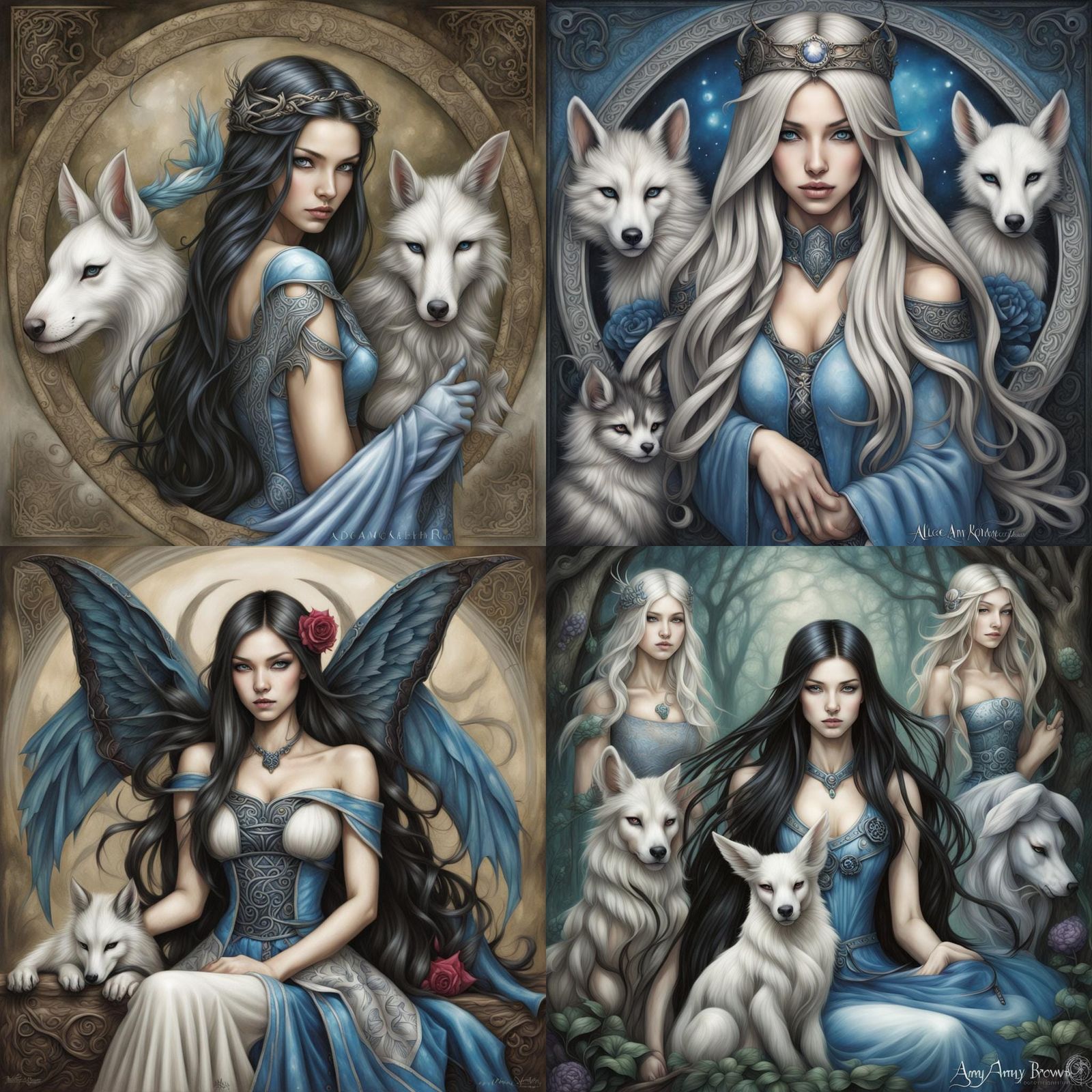 Ethereal Woman in Gothic Fantasy Style