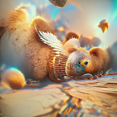 Steampunk Teddy Bear: 8K Resolution Digital Art