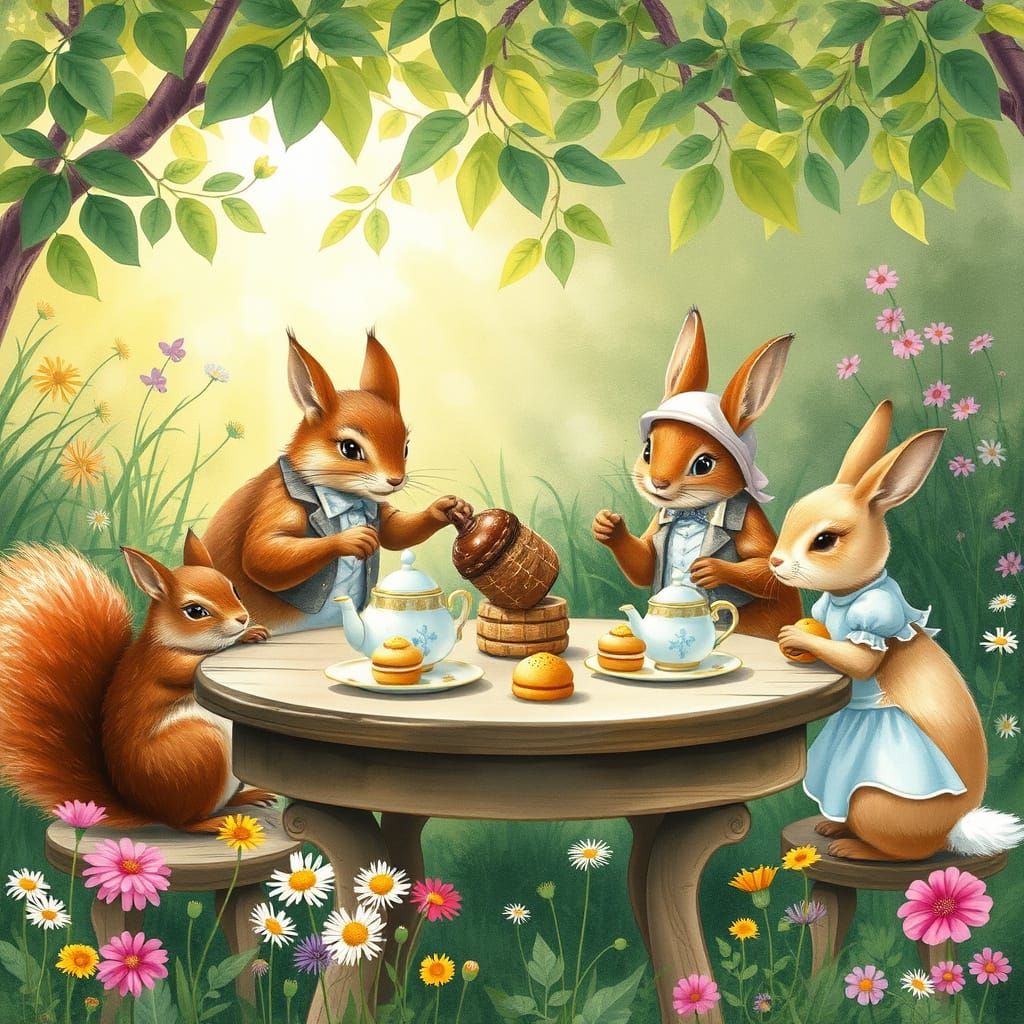 Whimsical Woodland Tea Party in a Secret Garden