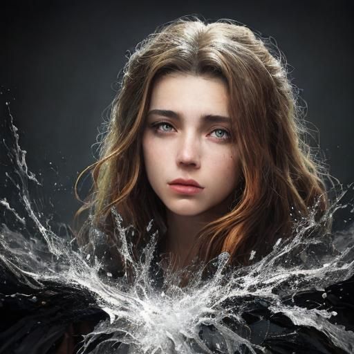 Ancient Face Amidst Storms in Cinematic Lighting