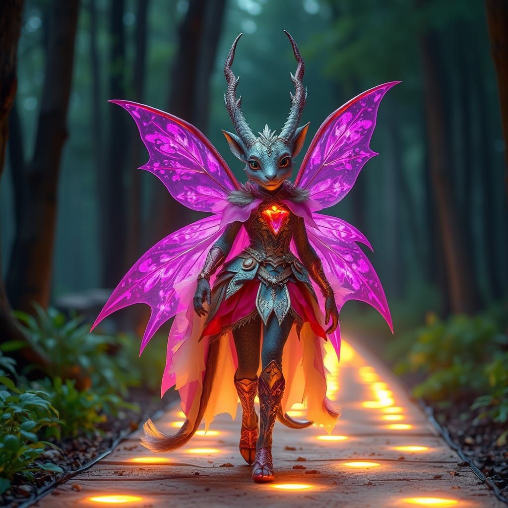 Mythical Model Struts Down Glowing Forest Catwalk