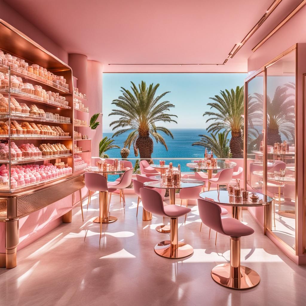 Mallorca Sweet Shop with Rose Gold Furniture