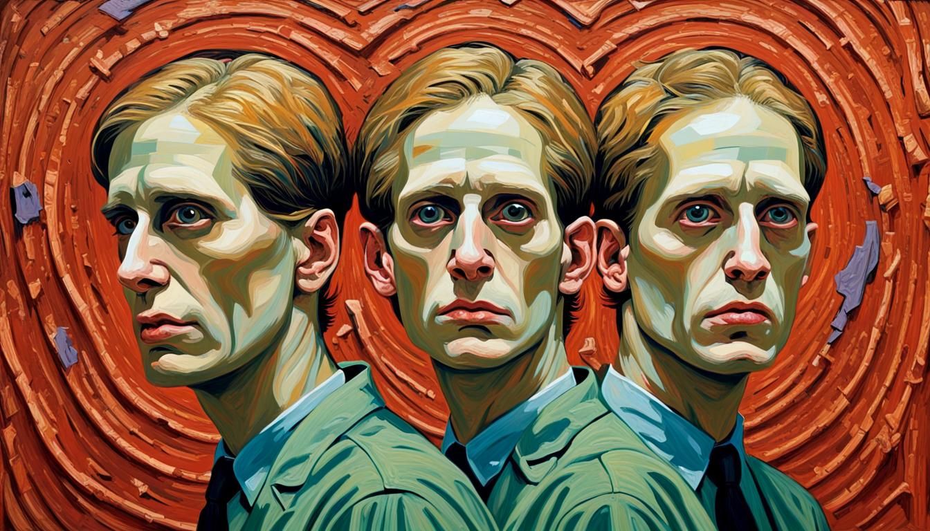 Dead Ringers: Identical Twins in Expressionist Film Poster