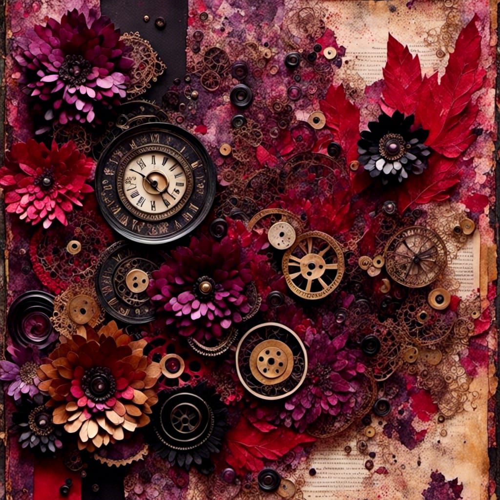 Film-Themed Mixed Media Collage with Word Art