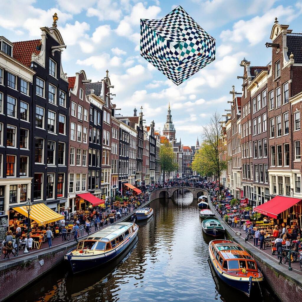 Amsterdam in MC Escher Style: Impossible Geometry