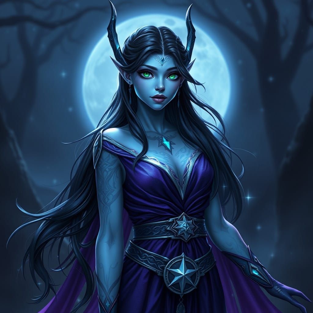 Regal Elven Enchantress in Ethereal Beauty