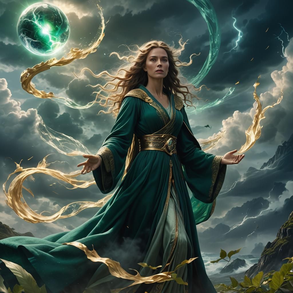 Wind Queen Controls Storm in Epic Matte Painting