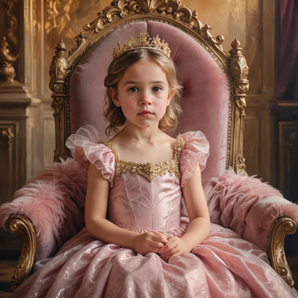 Princess on Throne: A Digital Portrait Painting