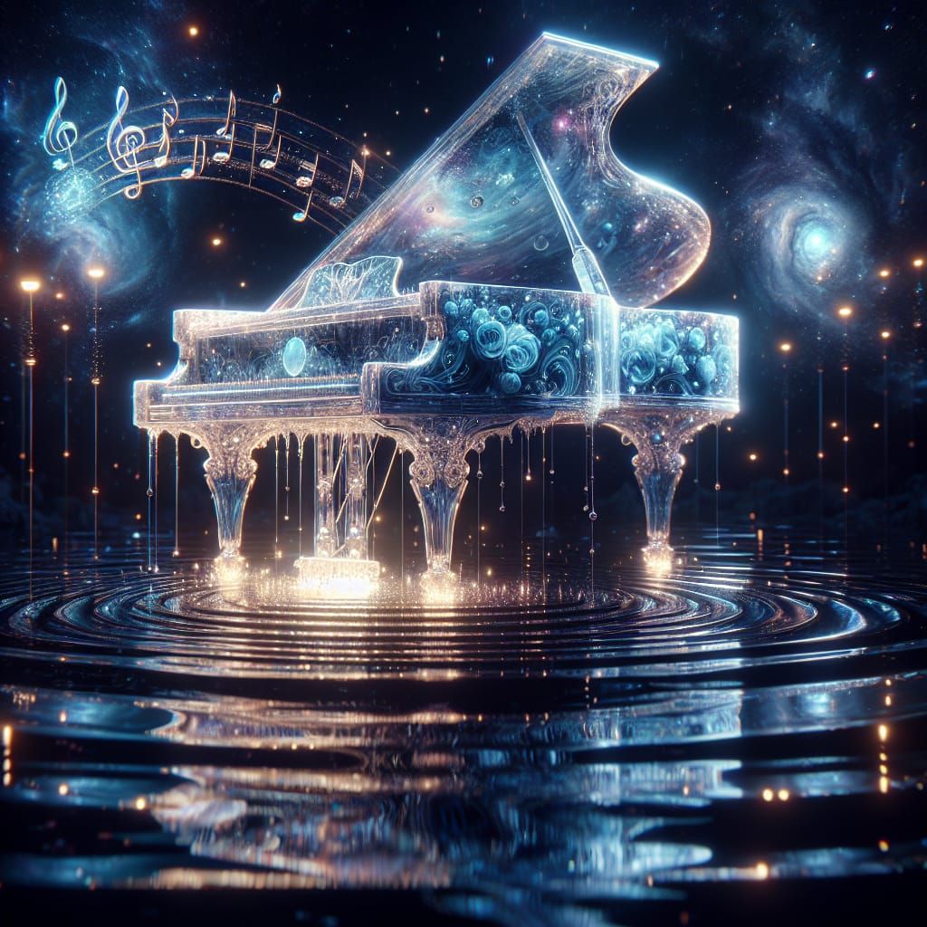 Water piano of the space