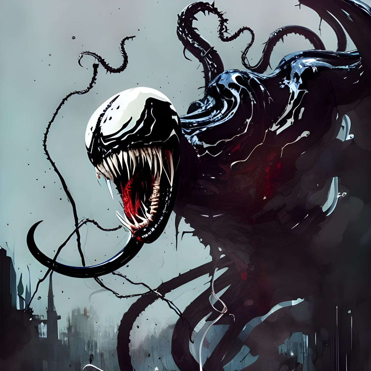 Terrifying Venom Speedpaint in Horror Style
