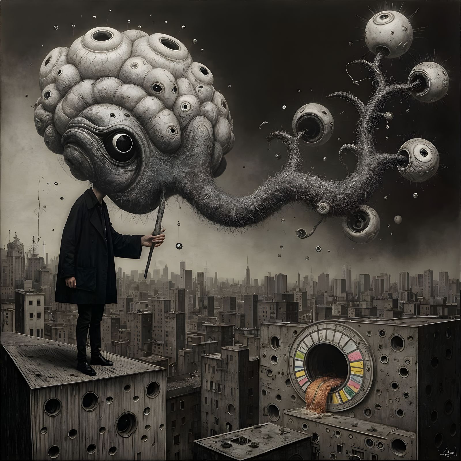 Surreal Surrender of Sanity in a Dali-Inspired Landscape