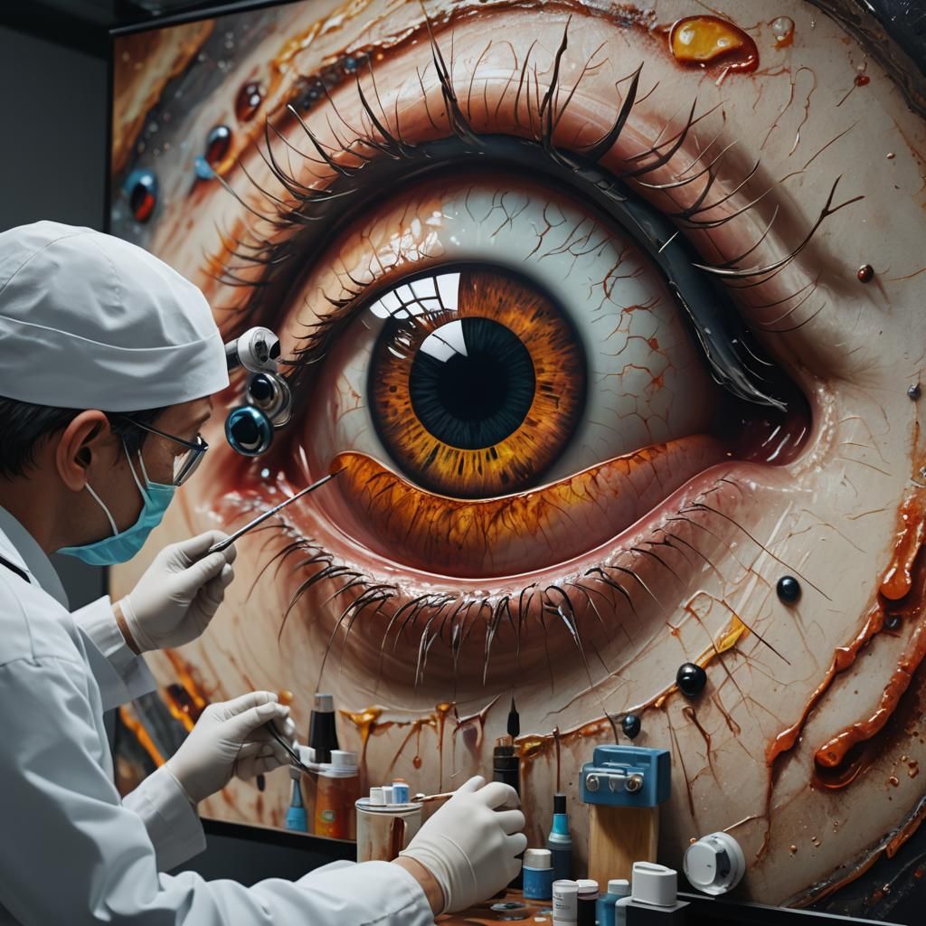 Doctor Examining Eye Cancer: 3D Game Cinematic Graphics