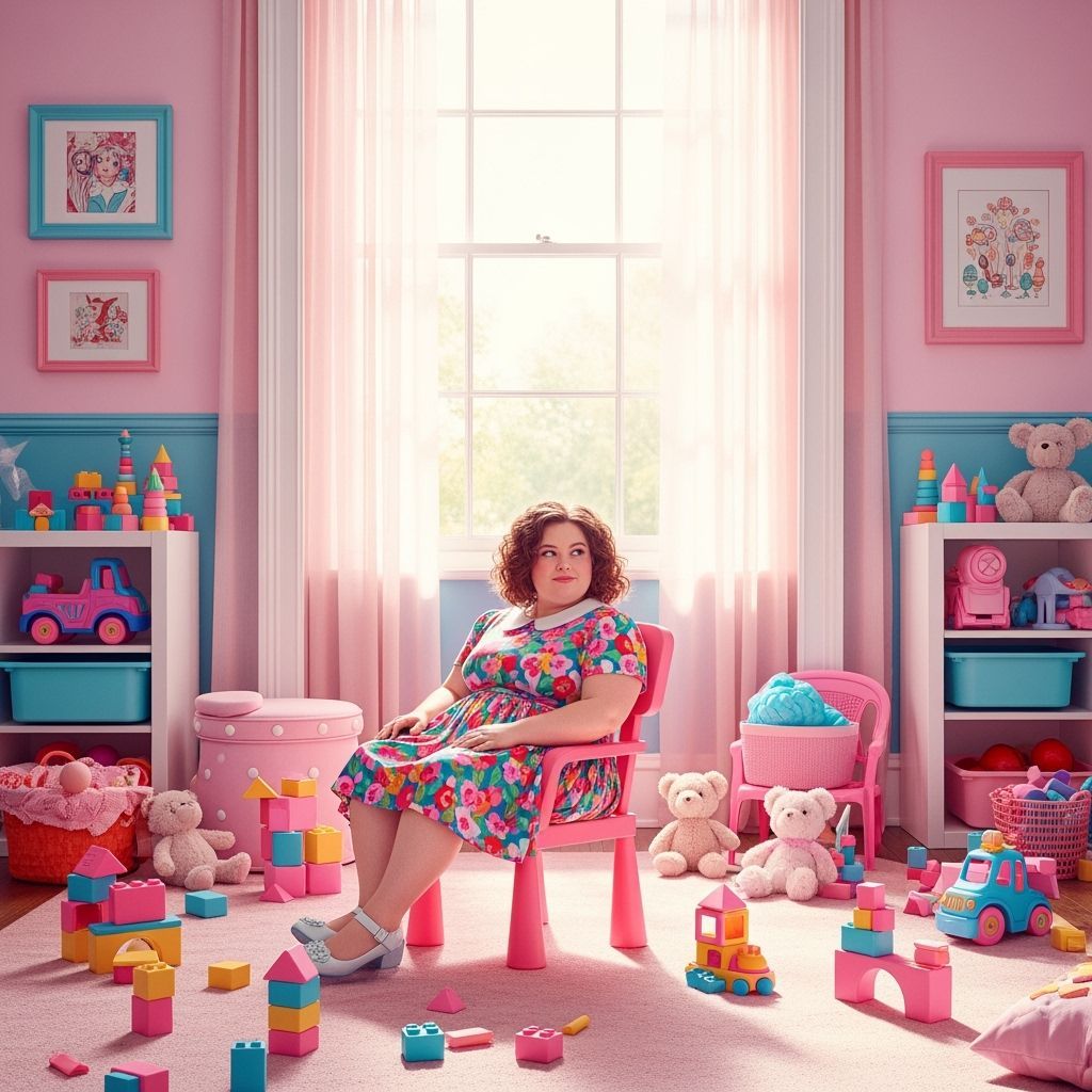 Whimsical Playroom Scene in Pastel Colors