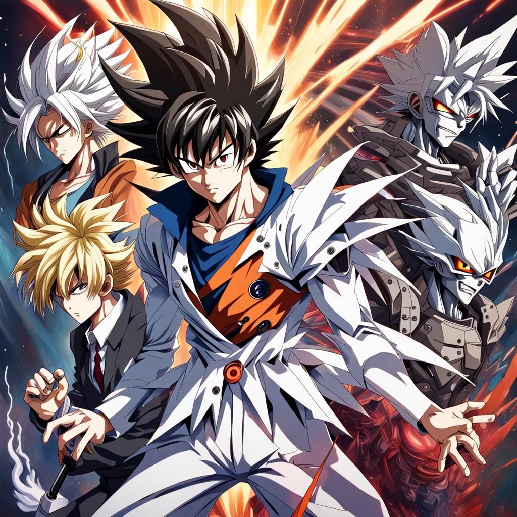 Abstract Jazz Fusion Anime Characters, Hyperdetailed