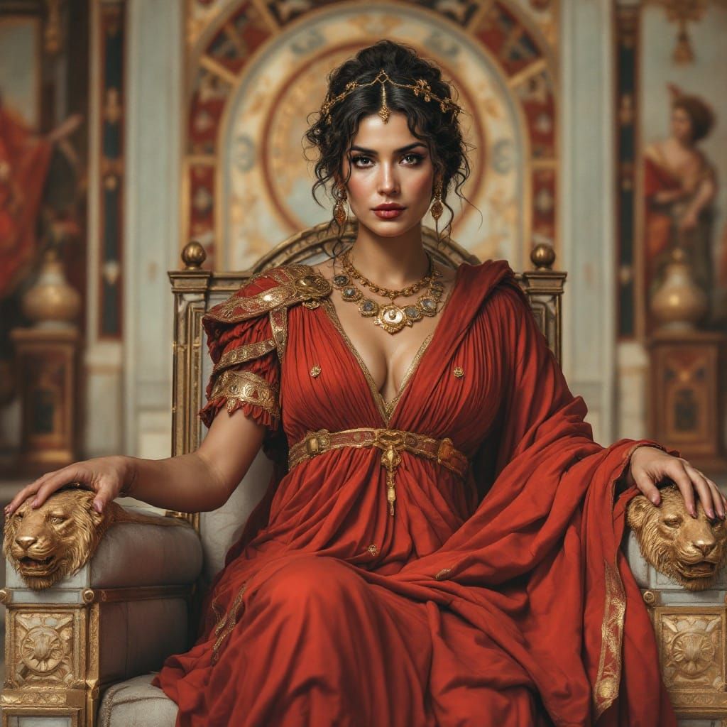 Dignified Roman Matron in Classical Style