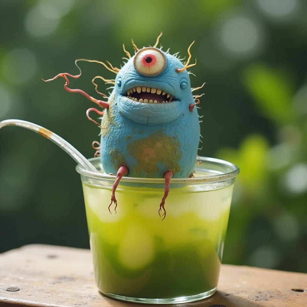 Unusual Fat Monster in Stephen Gammell Style