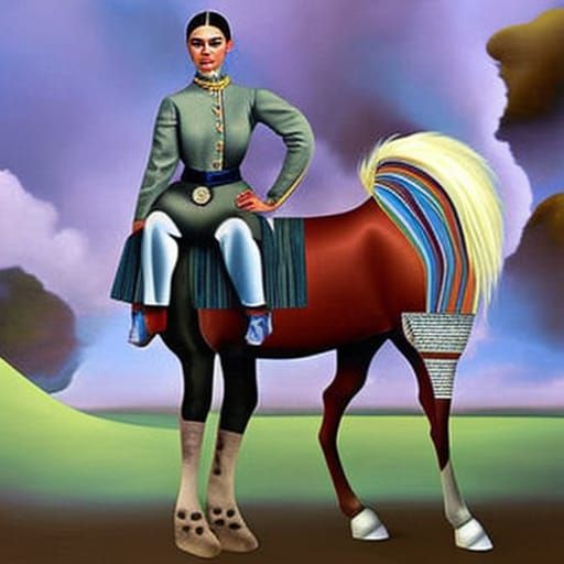 human horse hybrid, surrealism, frida kahlo
