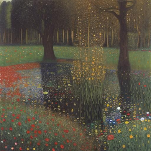 Expressionistic Landscape in Triadic Colors