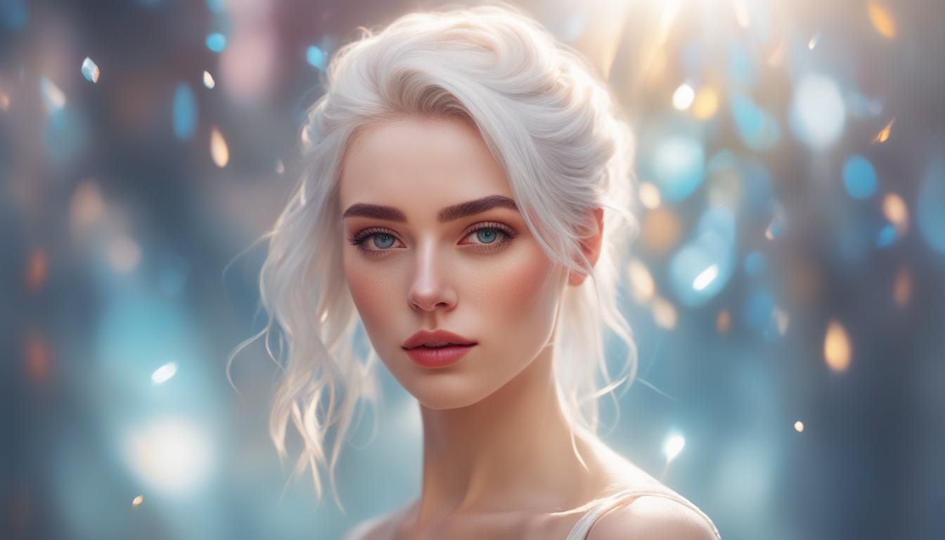 Hyperrealistic Vanilla Girl with Vibrant Color Palette