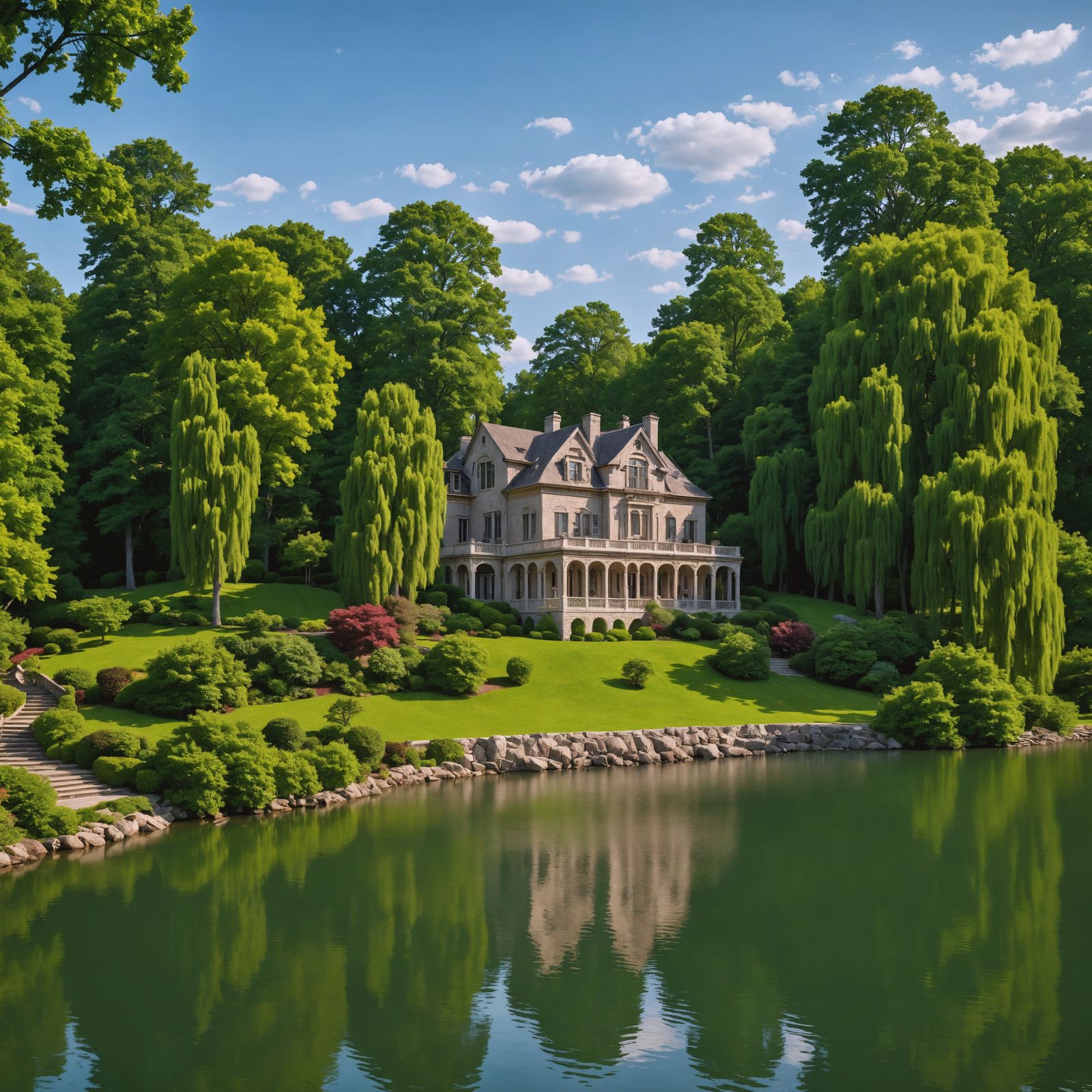 Ethereal Lakeside Estate Captured in Cinematic Perfection