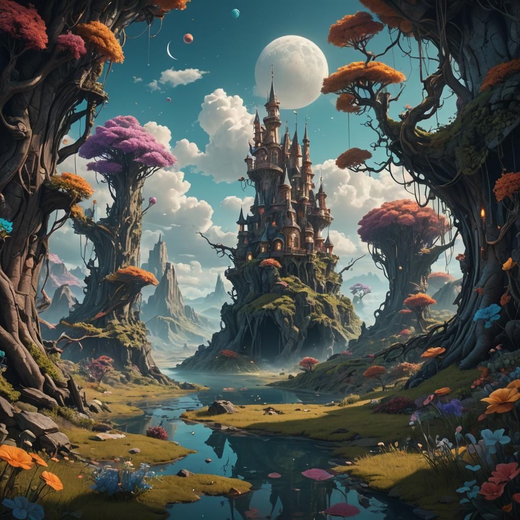 Surreal Liminal Landscape in Detailed Matte Painting