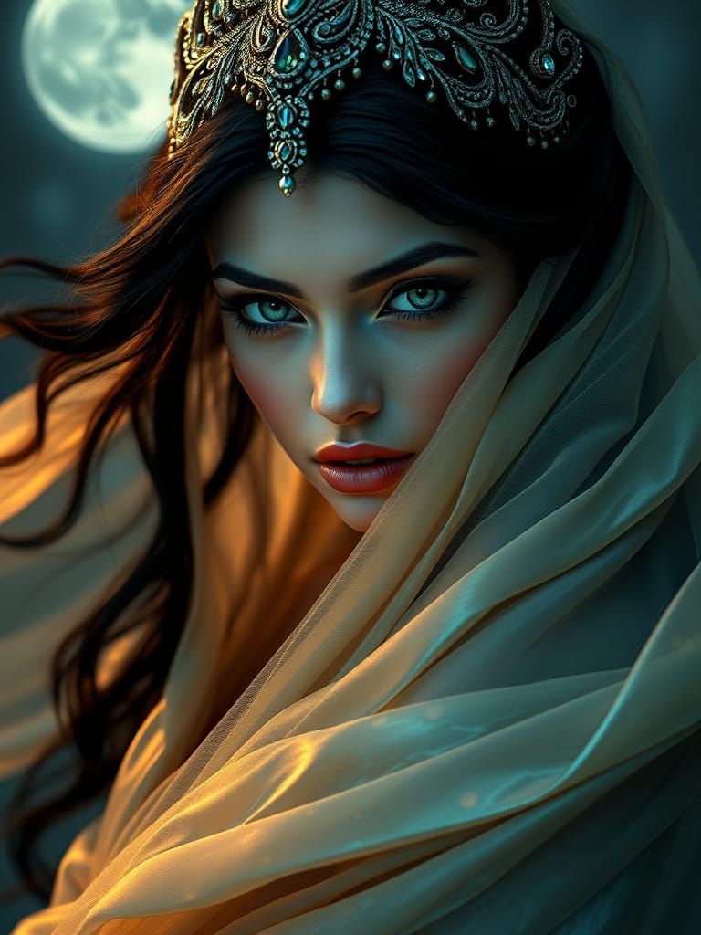 Ethereal Beauty in Futuristic Elegance