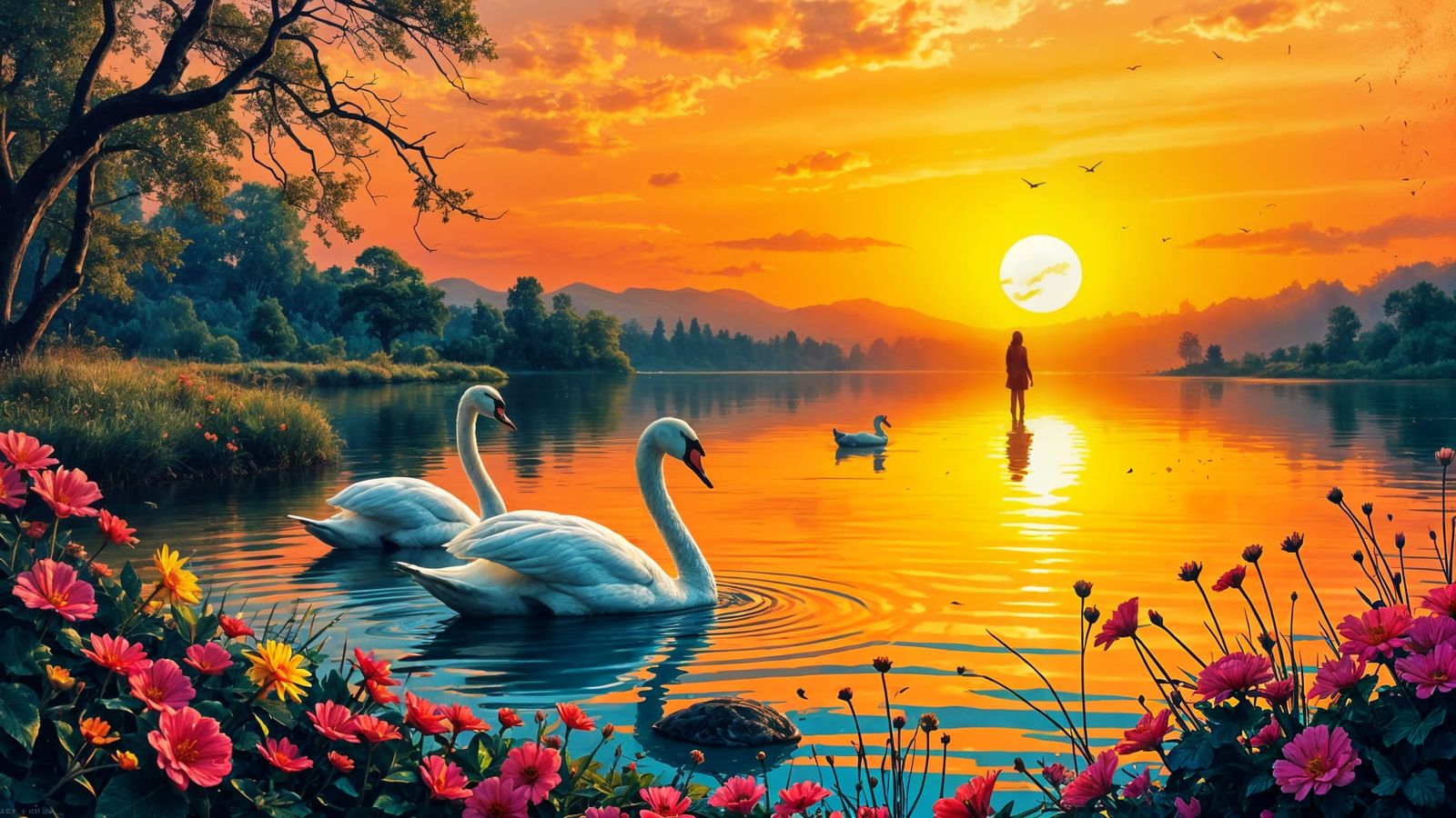 Morning Serenity in Vibrant Graffiti Style