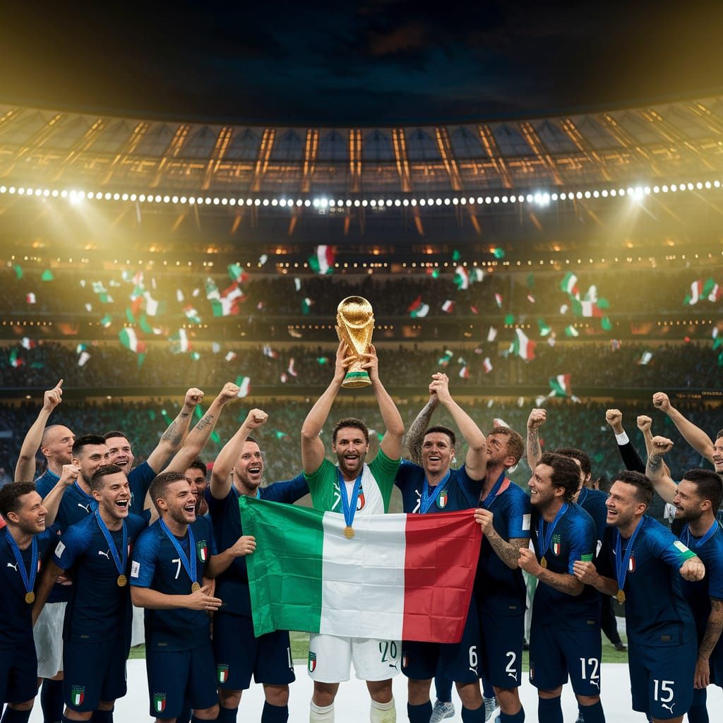 Italian Football Team Celebrates World Cup Victory
