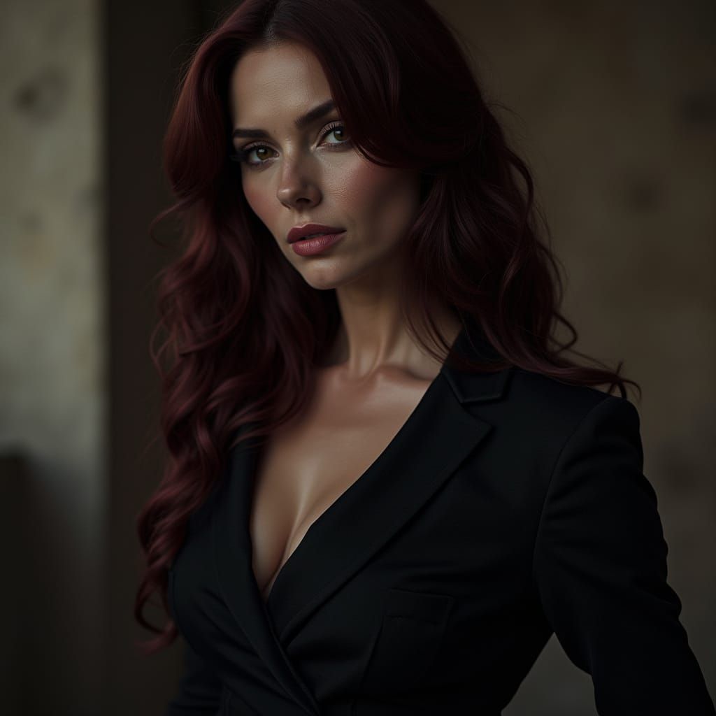 Avengers Girl in Moody Cinematic Scene