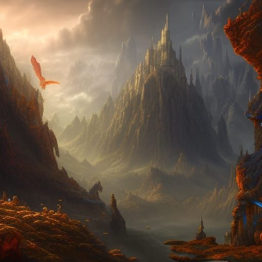 Fantastical Matte Painting in Deep Color
