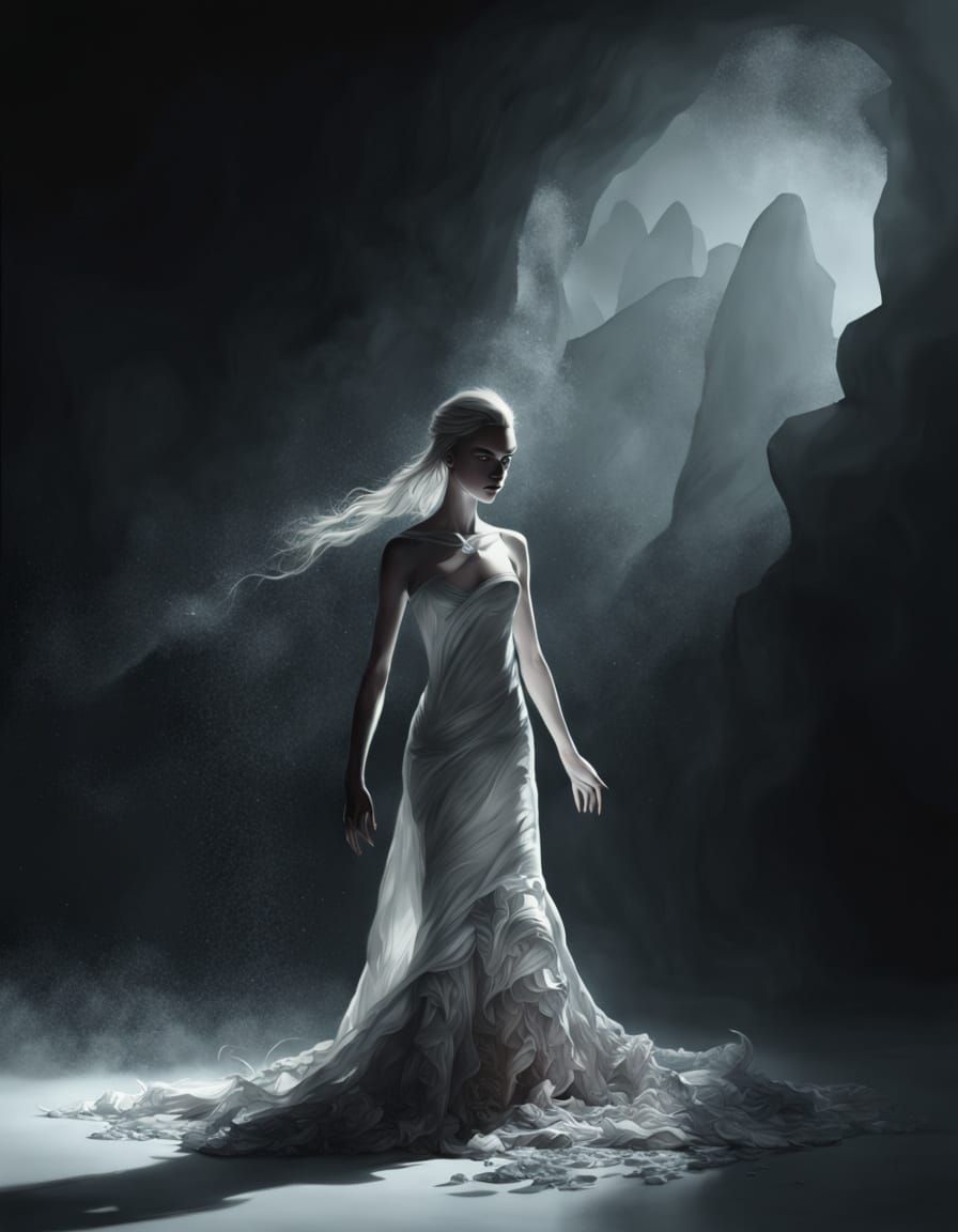 Ethereal Mannequin in Moonlight: Concept Art