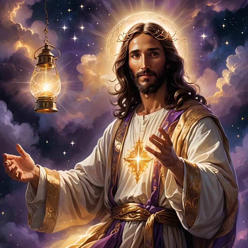 Jesus Christ Portrait in Ethereal Fantasy Art
