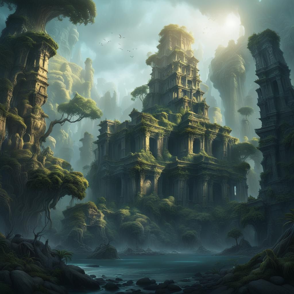 Mysterious Skull Island: Epic Cinematic Digital Painting